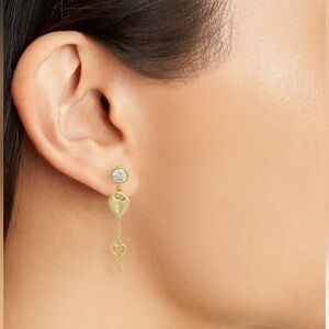 NWT Covet Lock & Key Drop Earrings